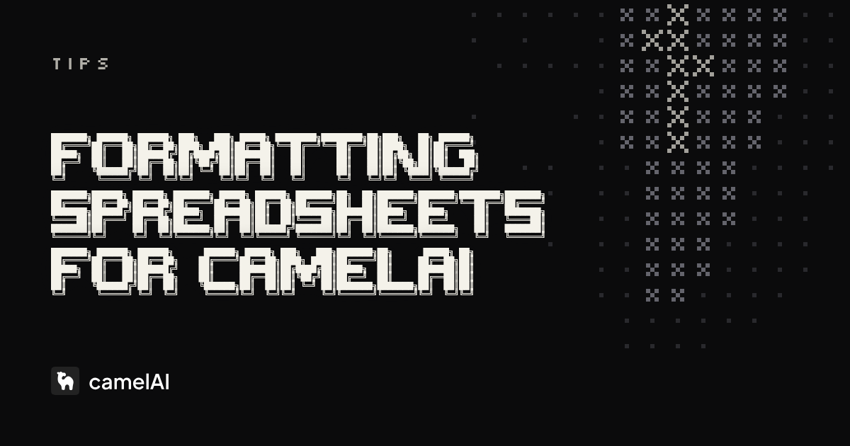 Data Formatting Guidelines for camelAI Spreadsheets and CSVs