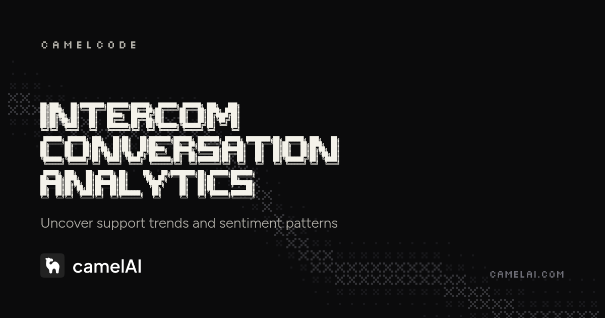 Analyze Intercom Conversations with AI — Support Analytics | camelAI